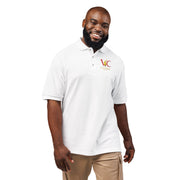 Embroidered Polo Shirt with Colorful Initial Logo