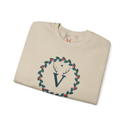 Holly Wreath Monogram Crewneck | The Gilded Forest Holiday Collection
