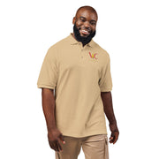 Embroidered Polo Shirt with Colorful Initial Logo