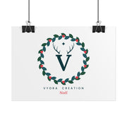 Holly Wreath Rolled Poster | The Gilded Forest Collection