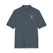 Embroidered Polo Shirt with Colorful Initial Logo