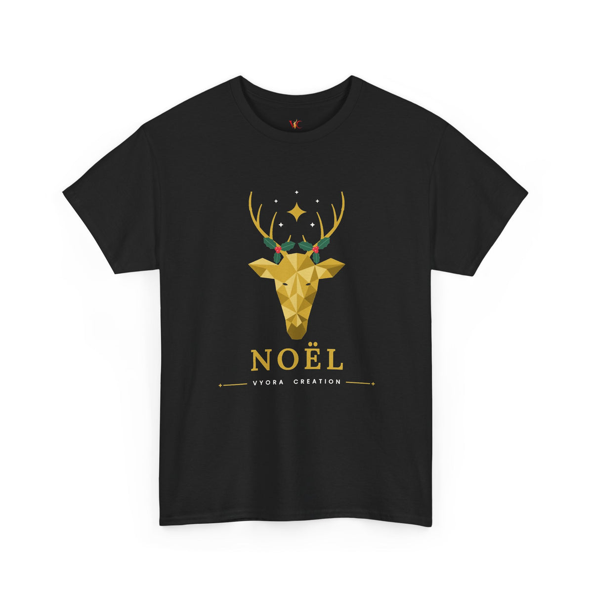 Men's Gilded Stag Noël Tee — The Gilded Forest Collection (Dark)