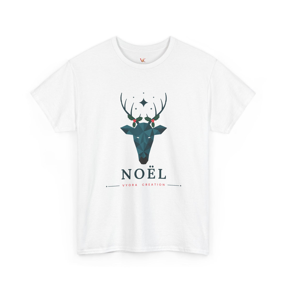 Men's Gilded Stag Noël Tee — The Gilded Forest Collection (Light)