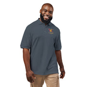 Embroidered Polo Shirt with Colorful Initial Logo