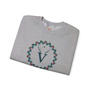 Holly Wreath Monogram Crewneck | The Gilded Forest Holiday Collection