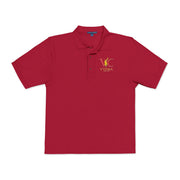 Embroidered Polo Shirt with Colorful Initial Logo