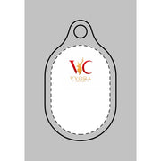 VYORA Logo AirTag Keychain Cover — Protective Leather Tag with Keyring