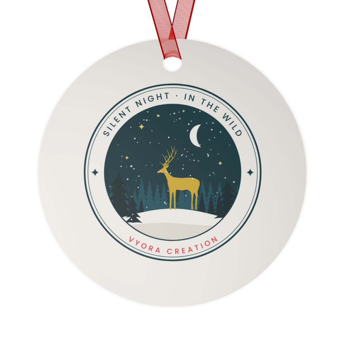 Silent Forest Cream Ornament | The Gilded Forest Collection