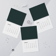 Minimal Dark Green 2026 Wall Calendar — Clean Monthly Planner Calendar