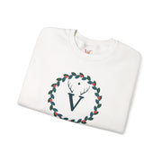 Holly Wreath Monogram Crewneck | The Gilded Forest Holiday Collection