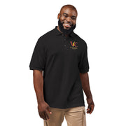 Embroidered Polo Shirt with Colorful Initial Logo