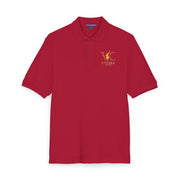 Embroidered Polo Shirt with Colorful Initial Logo