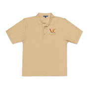 Embroidered Polo Shirt with Colorful Initial Logo