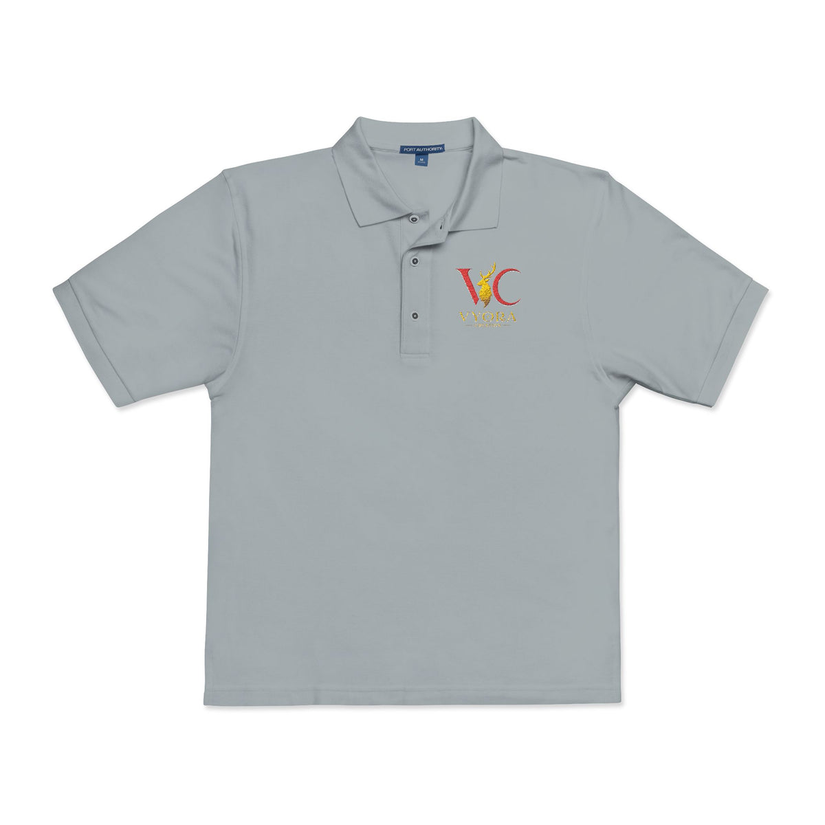 Embroidered Polo Shirt with Colorful Initial Logo