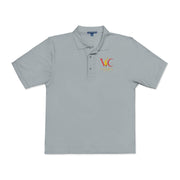 Embroidered Polo Shirt with Colorful Initial Logo