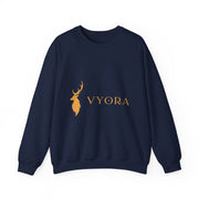 Deer Beside Vyora Gold Crewneck Sweatshirt | Vyora Creation