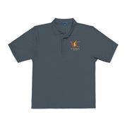Embroidered Polo Shirt with Colorful Initial Logo