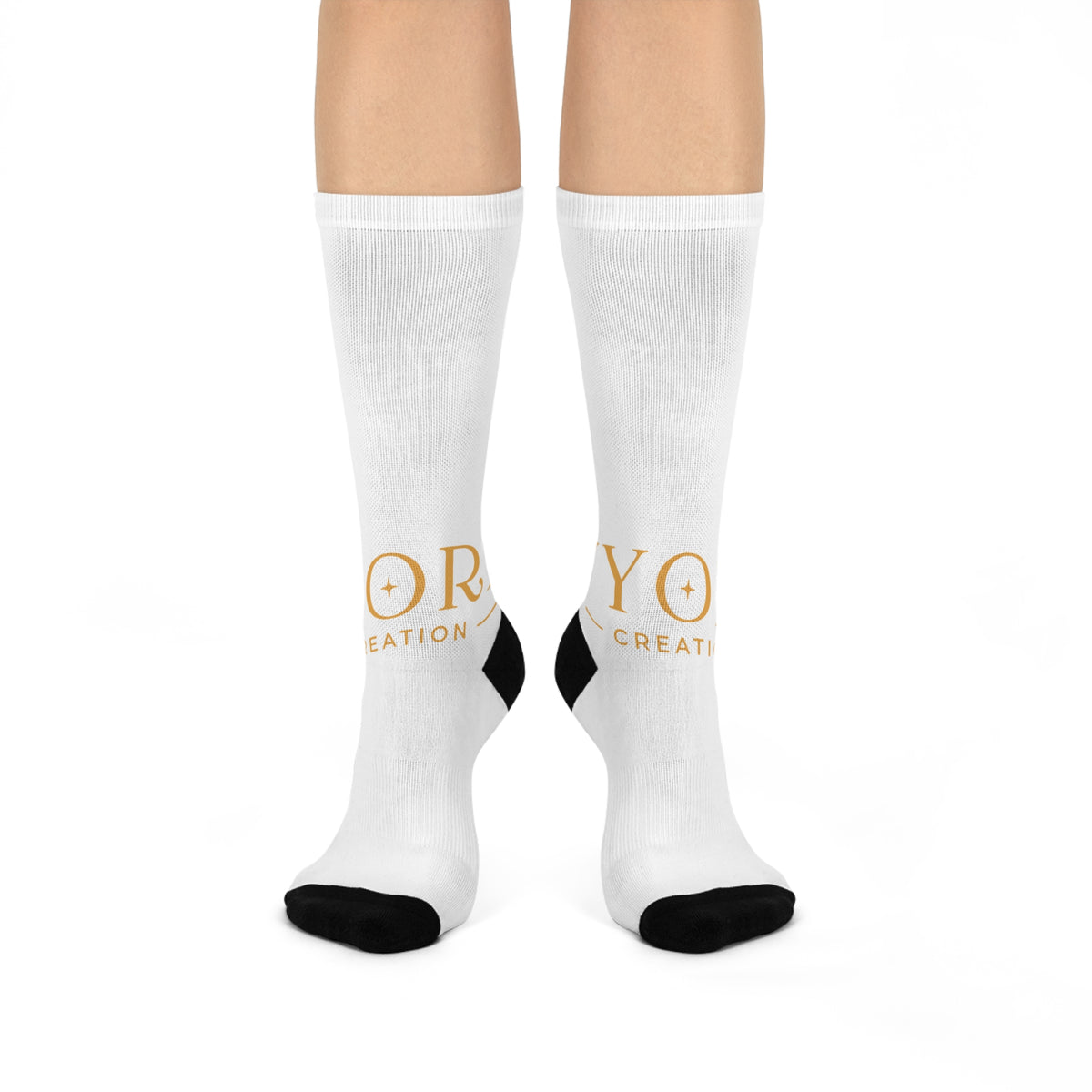 Core Wordmark Creation Gold Socks | Vyora Creation