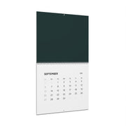 Minimal Dark Green 2026 Wall Calendar — Clean Monthly Planner Calendar