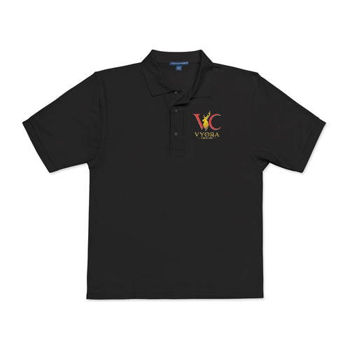 Embroidered Polo Shirt with Colorful Initial Logo