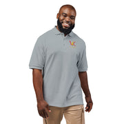 Embroidered Polo Shirt with Colorful Initial Logo
