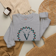 Holly Wreath Monogram Crewneck | The Gilded Forest Holiday Collection